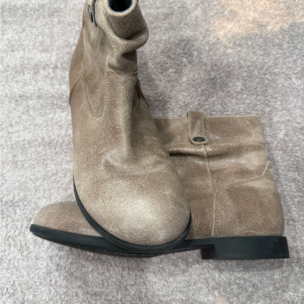 Birkenstock Gray/Tan Stylish Tan Ankle Boots Women’s Size 38